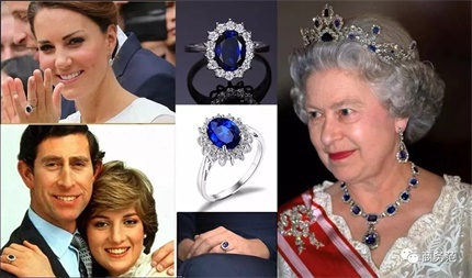 为什么王室都爱蓝宝石？戴妃婚戒传给凯特，女王时刻不离身…